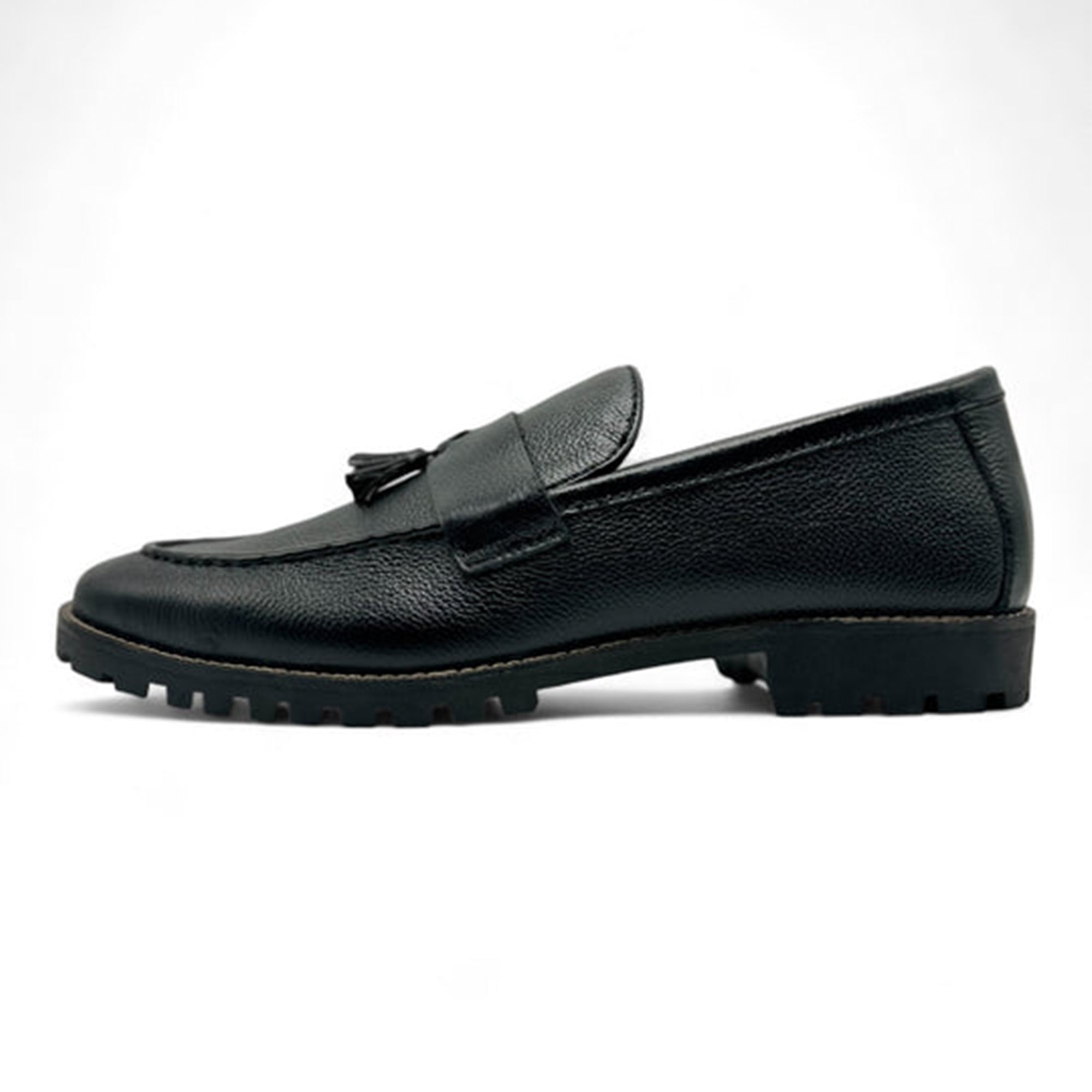 Chunky Tassel Loafers - Black