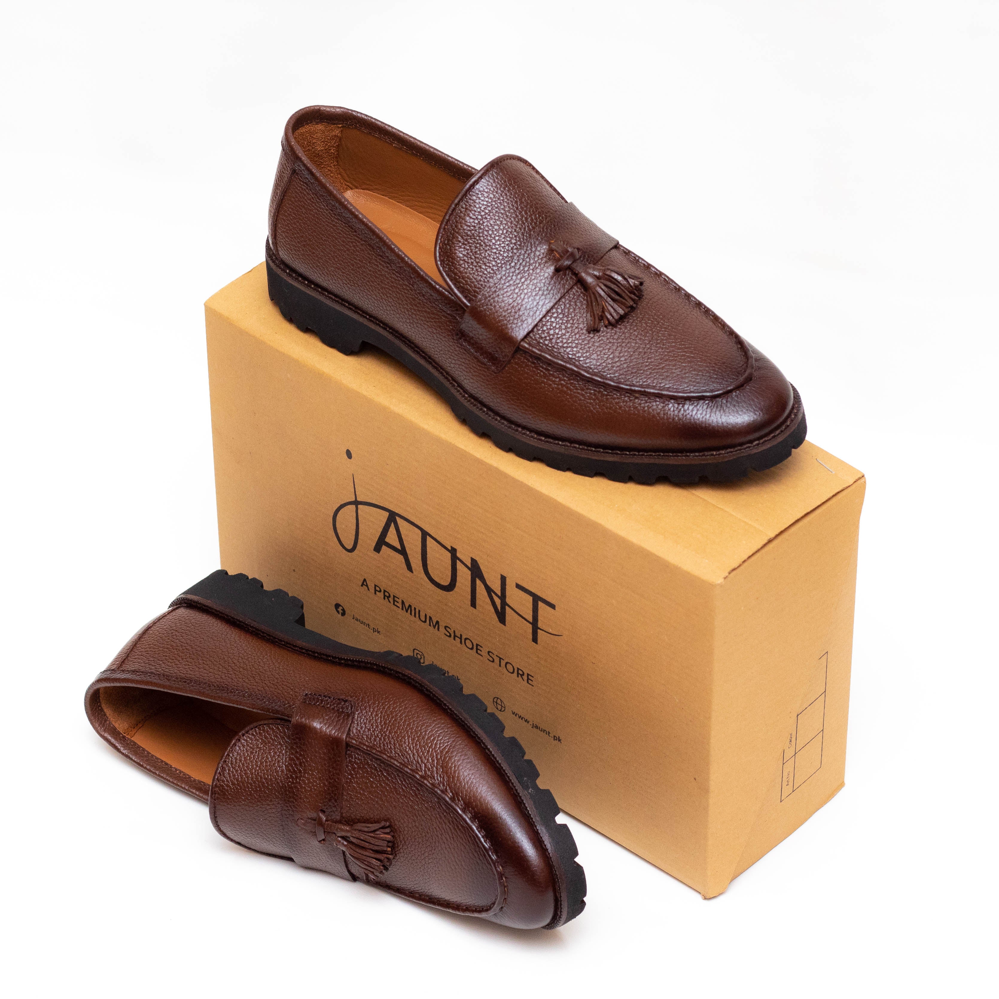 Tassel Casual Loafers - Light Brown