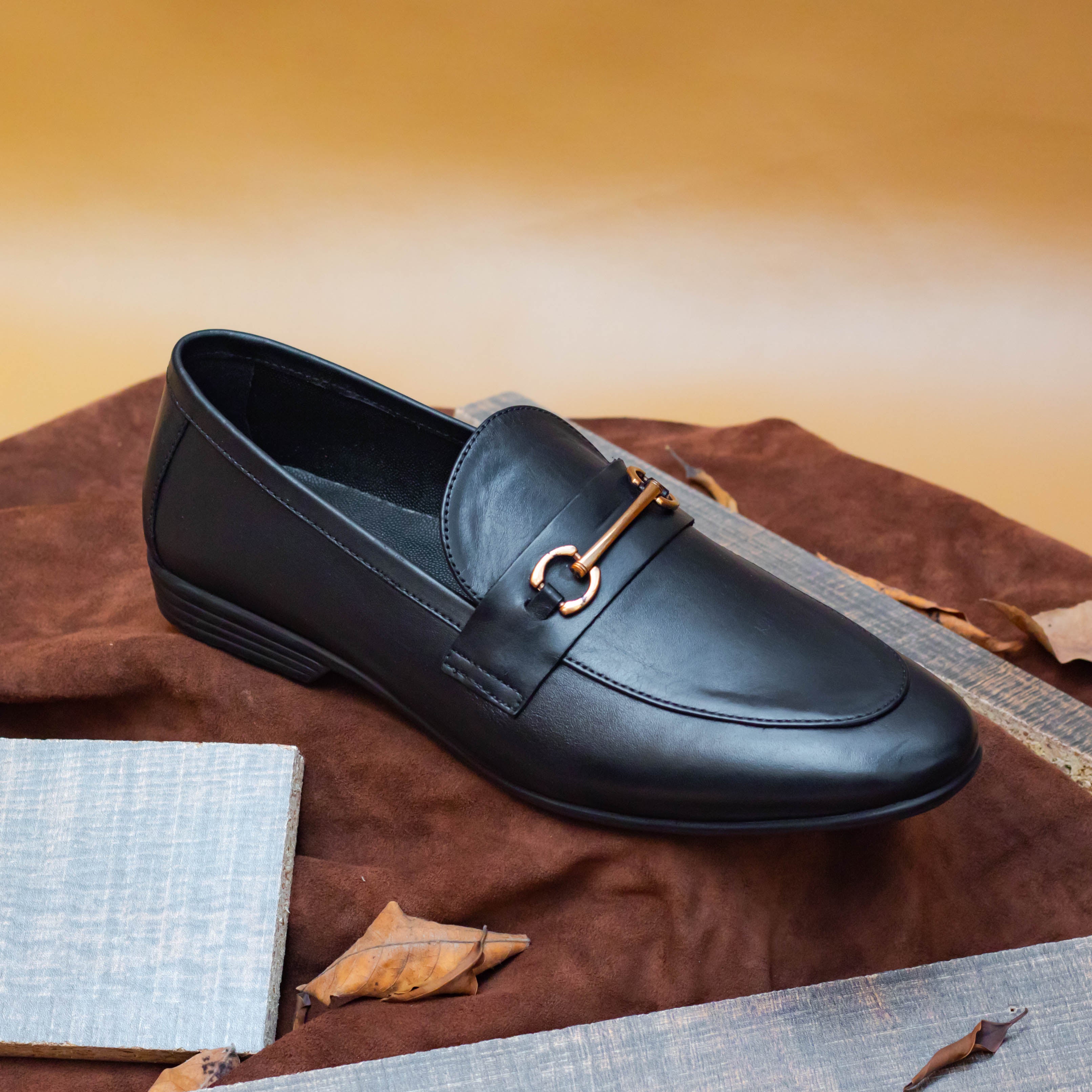 Formal Leather Loafers - Black